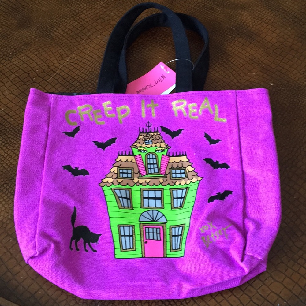BETSEY JOHNSON TRICK OR TREAT TOTE PURPLE